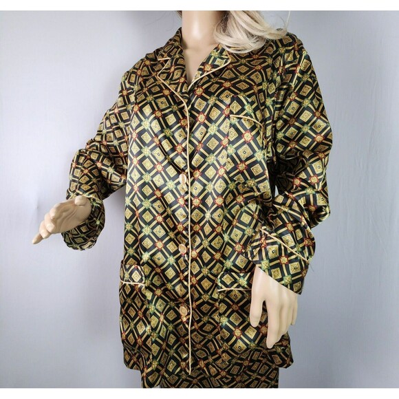 VICTORIA SECRET Satin Long Robe Kimono Gown Top Bottom Set Size M - Picture 8 of 16